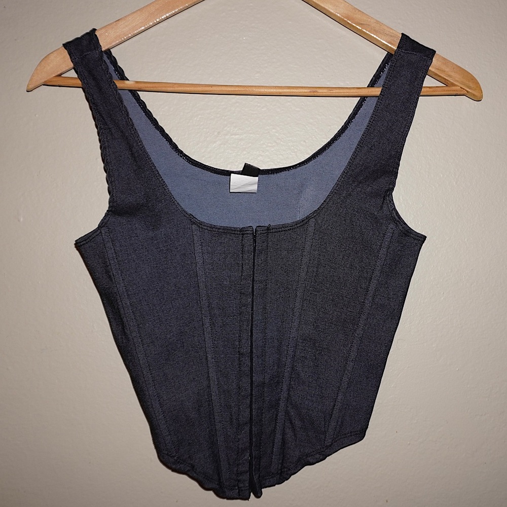 JNK Dark Denim Corset Top